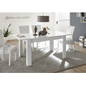 Allonge de table laquée blanc brillant 48 cm Agathe