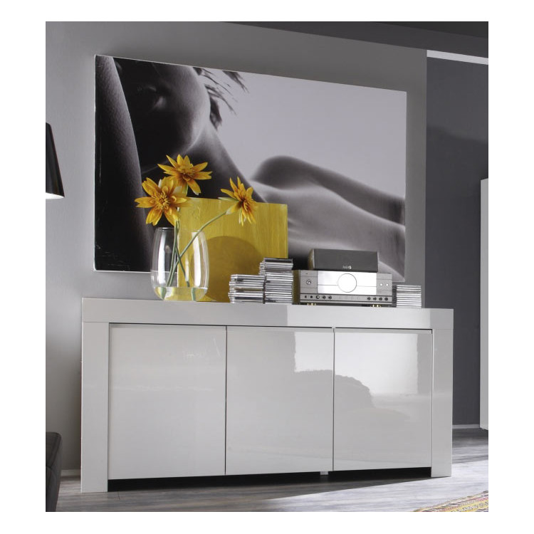 Buffet/bahut design laqué blanc 160 cm Twist