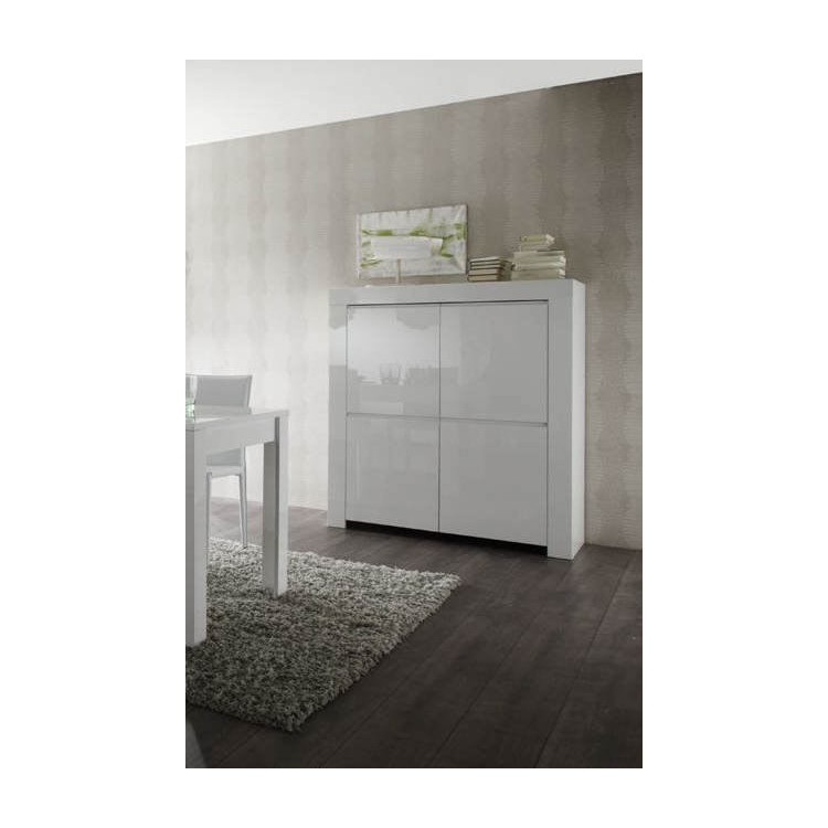 Vaisselier/argentier design laqué blanc Twist