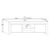 Meuble TV design laqué blanc Twist
