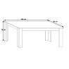 Table de salle à manger design laquée blanche Twist