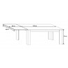 Table de salle à manger design laquée blanche Twist