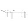 Table de salle à manger design laquée blanche Twist