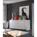 Buffet/bahut design 190 cm laqué blanc brillant Twist