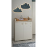 Commode à langer moderne chêne clair/blanc Gaby