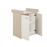 Commode à langer moderne chêne clair/blanc Gaby