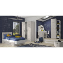 Lit enfant moderne blanc/gris Séraphin
