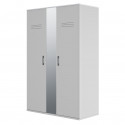 Armoire enfant moderne blanc/gris Séraphin