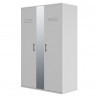 Armoire enfant moderne blanc/gris Séraphin