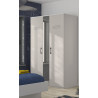 Armoire enfant moderne blanc/gris Séraphin