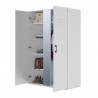 Armoire enfant moderne blanc/gris Séraphin