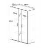 Armoire enfant moderne blanc/gris Séraphin