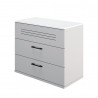 Commode enfant moderne blanc/gris Séraphin