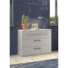 Commode enfant moderne blanc/gris Séraphin