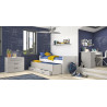 Commode enfant moderne blanc/gris Séraphin