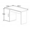 Bureau enfant moderne blanc/gris Séraphin