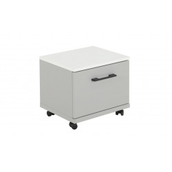 Chevet enfant moderne blanc/gris Séraphin