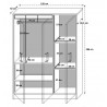 Armoire contemporaine en bois coloris chêne clair 3 portes Océane Iii