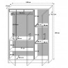 Armoire contemporaine en bois coloris chêne clair 3 portes Océane Iii