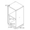 Etagère moderne 2 compartiments Module