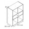 Etagère moderne 4 casiers/1 tiroir Module