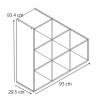 Etagère escalier moderne 6 compartiments Module