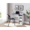 Bureau droit moderne blanc/gris Module