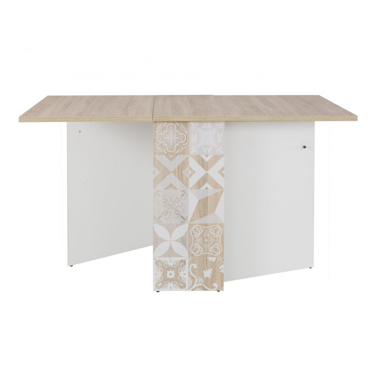 Table pliante scandinave chêne/blanc Viola