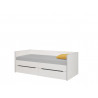 Lit banquette enfant moderne blanc/gris Abel