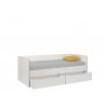 Lit banquette enfant moderne blanc/gris Abel