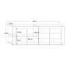 Buffet/bahut design 181 cm Daisy