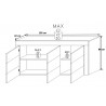 Buffet/bahut design 138 cm Daisy