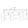 Buffet/bahut 4 portes design laqué blanc Judy