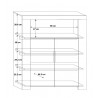 Vaisselier/bar 2 portes design laqué blanc Judy