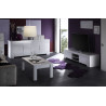 Meuble TV/Hifi design laqué blanc Judy