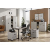 Ensemble de bureau moderne gris/noyer Louana