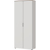 Armoire de bureau moderne hauteur 197 cm gris/noyer Louana