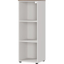 Etagère de bureau moderne hauteur 120 cm gris/noyer Louana