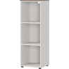 Etagère de bureau moderne hauteur 120 cm gris/noyer Louana