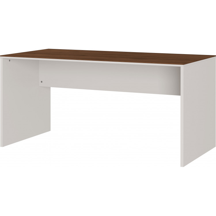 Bureau droit moderne gris/noyer Louana