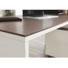 Bureau droit moderne gris/noyer Louana