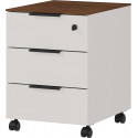 Caisson de bureau moderne gris/noyer Louana