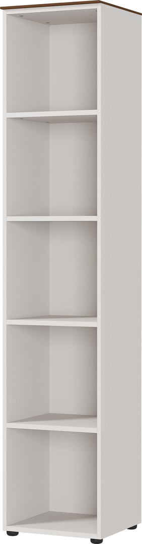Etagère de bureau moderne hauteur 197 cm gris/noyer Louana