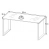 Bureau droit moderne blanc Monza