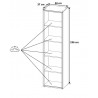 Etagère de bureau moderne hauteur 196 cm Monza