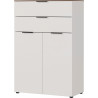 Ensemble de bureau moderne gris/noyer Louana