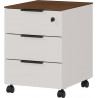 Ensemble de bureau moderne gris/noyer Louana