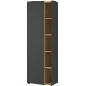 Armoire de bureau moderne hauteur 188 cm graphite/chêne Calvine