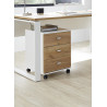 Caisson de bureau moderne chêne/blanc Pietro