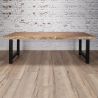 Table de bar industrielle en bois massif Oliver IV